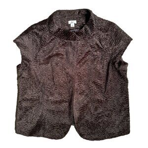 Vintage Yves‎ Womens Brown Shrug Faux Fur Jacket Formal Boho Wedding Dance Boho